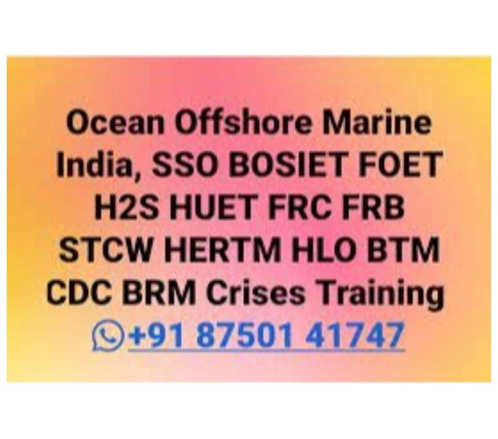 Coaching class Ranchi - Photos for BOSIET HUET 3000 H2S 3000 FRC 6000 HLO 5500 Course Fees