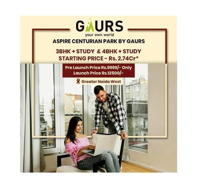 apartments for sale - Photos for Gaur Aspire Centurian Park | 3 BHK Apartment Greater Noida