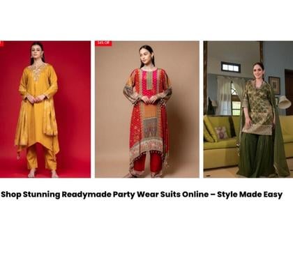 Clothes & Accessories - Photos for Readymade Party Wear Suits Online
