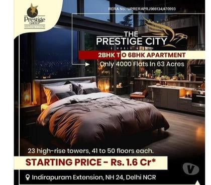Houses & Flats for sale - Photos for The Prestige City | 23456 BHK Apartments in Indirapuram