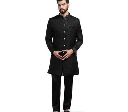 Clothes manufacturers - Photos for Elegant Black Sherwanis, Timeless Style for Every Groom