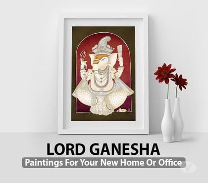 Renovation services - Photos for Spiritual Lord Ganesha Painting for Divine Decor |Wall Curry