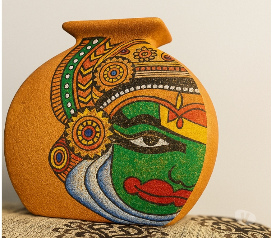 Handicrafts - Collectables Agra - Photos for Limited Stock! Hand-Painted Terracotta Vase | Home Decor