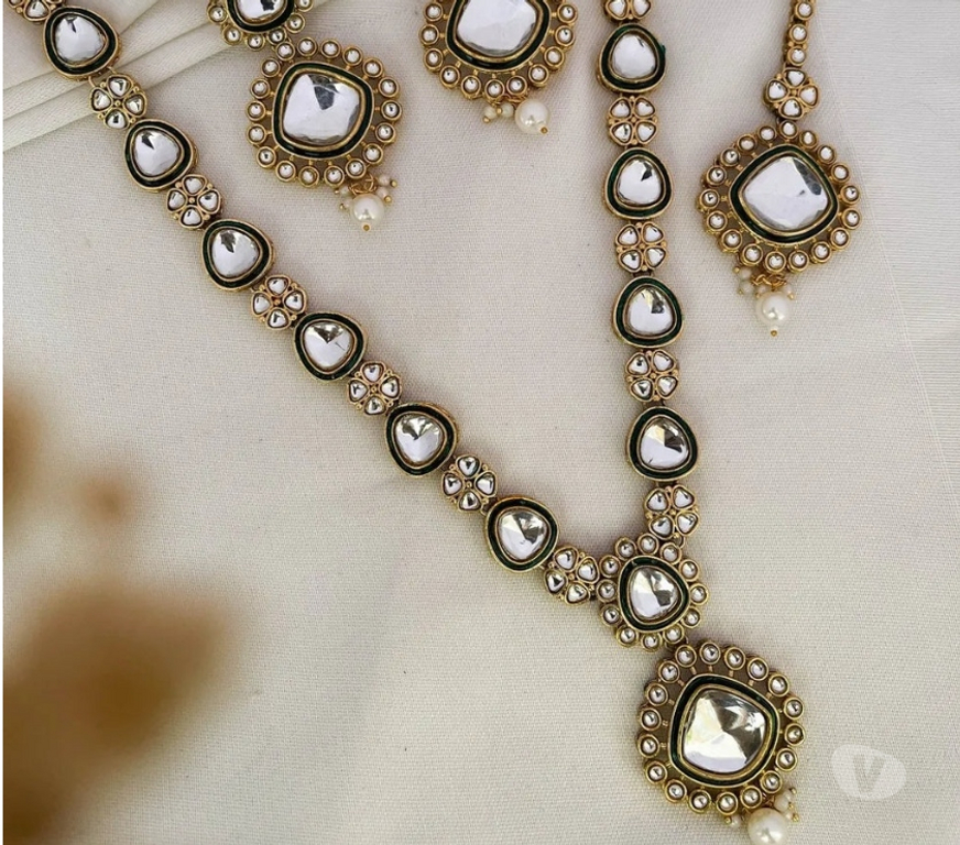 Fashion accessories Chennai - Photos for Kundan Studded Silver Jhumkas