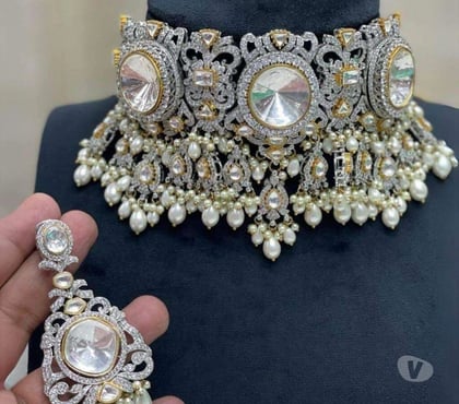 Fashion accessories for sale - Photos for High Quality Moissanite Polki Bridal Jewlery Necklace High
