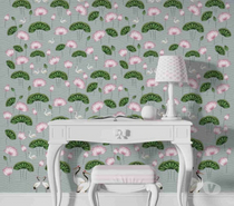 Pichwai Kamal Talai Lotus Pond Wallpaper | Wall Curry