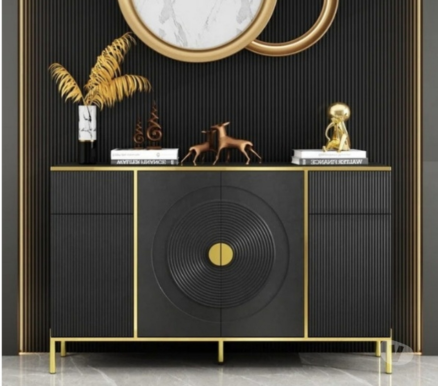 Used Furniture for Sale Faridabad - Photos for Modern Black Buffet by Heera Moti | PU Finish