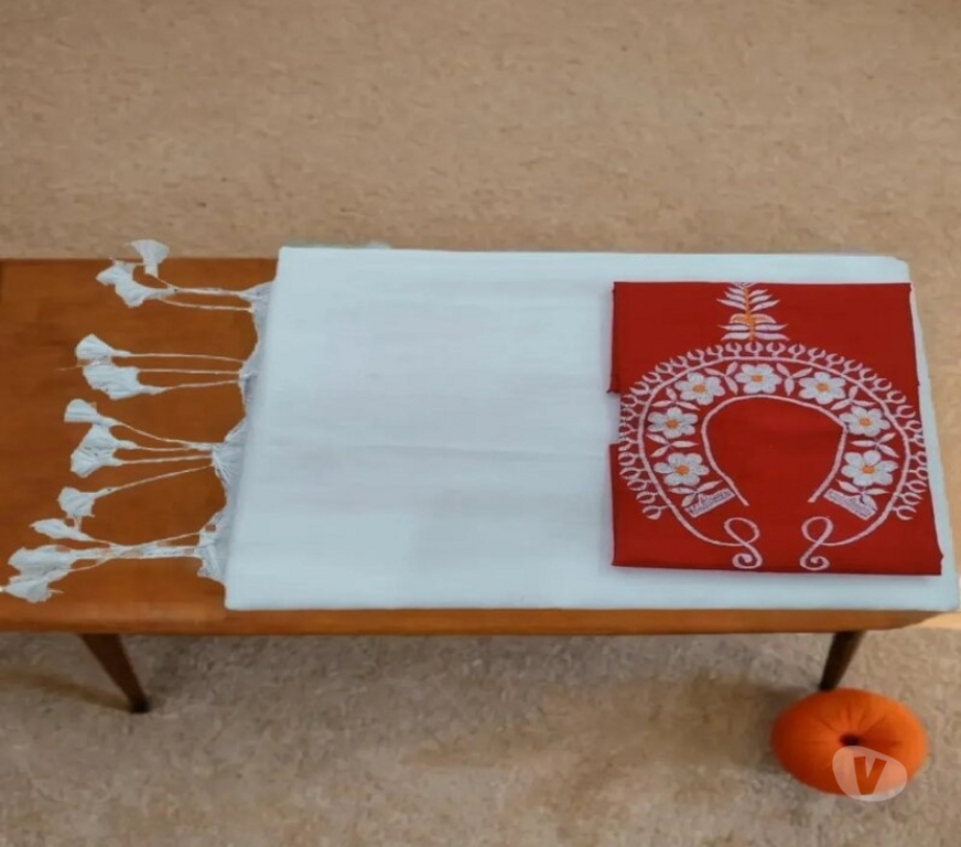 Buy & Sell Clothes Kolkata - Photos for Elegant Organza and Hakoba Mixed Design Saree
