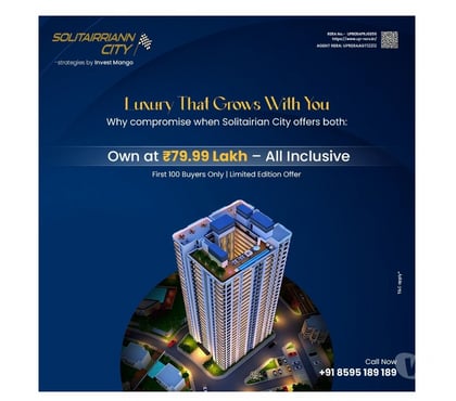 Houses & Flats for sale - Photos for Solitairian City Yamuna Expressway – 2, 3 & 4 BHK Flats