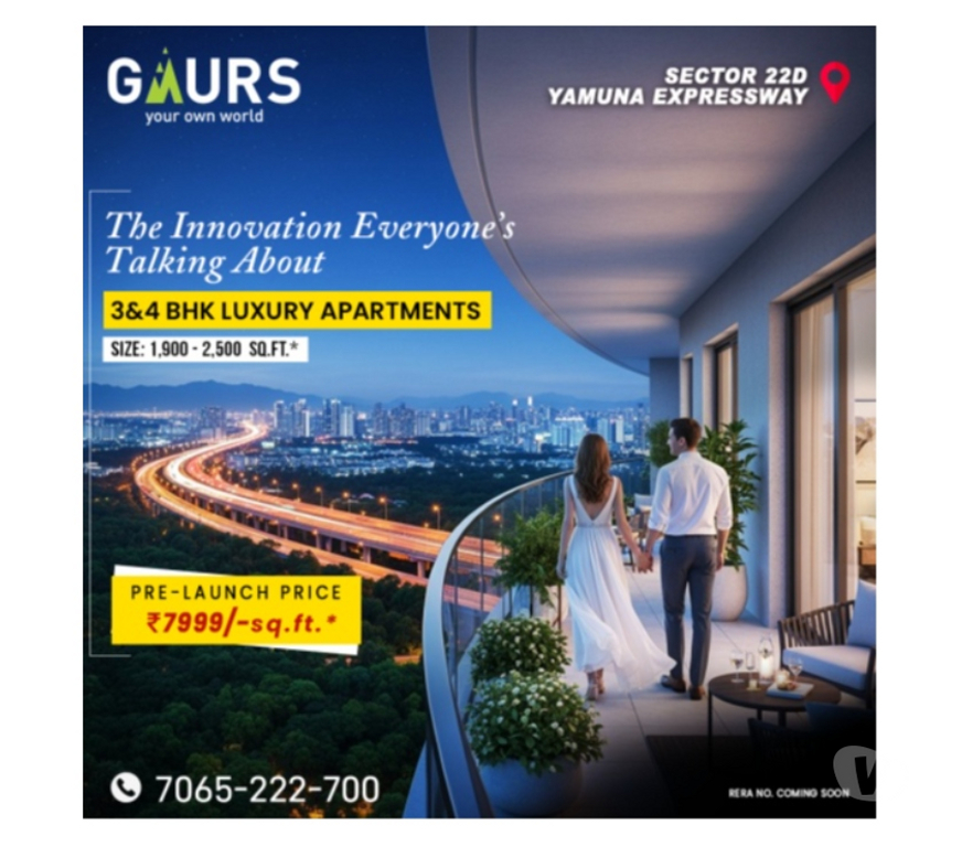 Houses & Flats for sale Noida - Photos for 🚀 Gaurs Group presents a new landmark in Sector 22D!