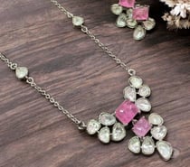 Statement Cz Polki Kundan Pendant Necklace