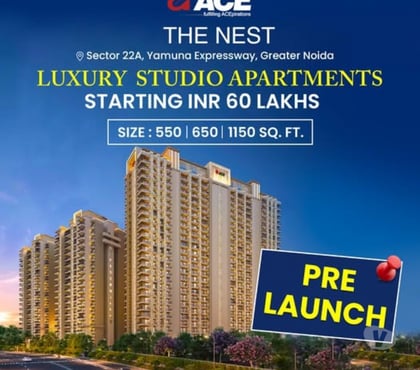 Houses & Flats for sale - Photos for Ace The Nest Studio Apartments at Yamuna Expressway