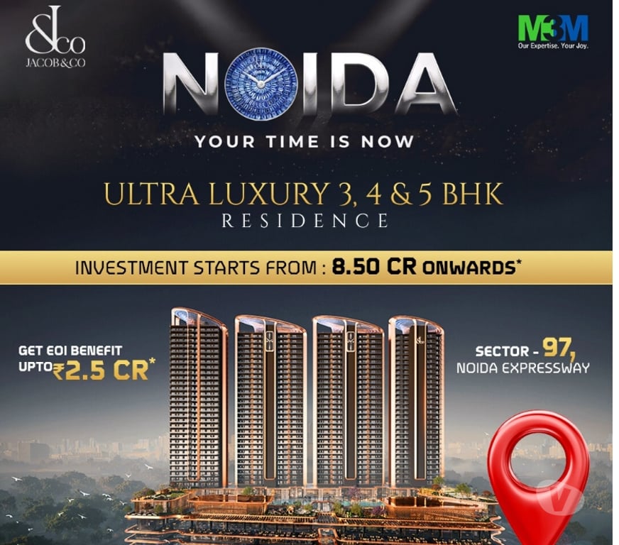 Houses & Flats for sale Noida - Photos for M3M Jacob and Co Noida – A Landmark of Ultra Luxury