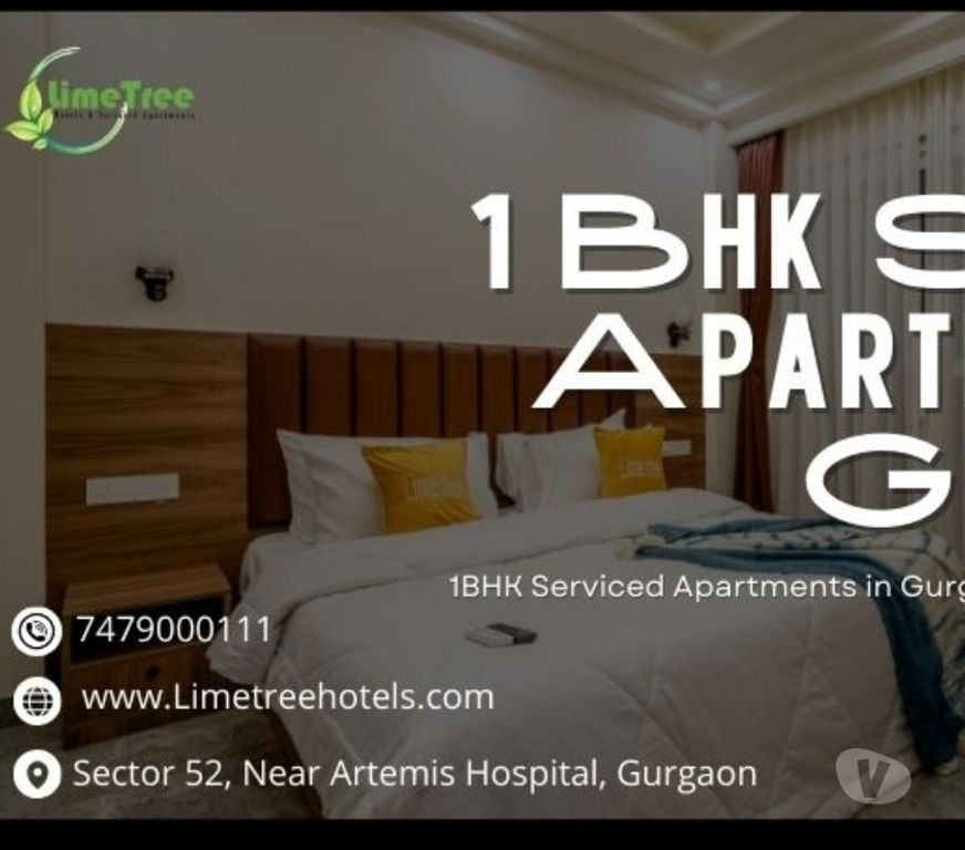 property for rent Gurgaon - Photos for Bright & Peaceful 1BHK Service Apartment Near Artemis