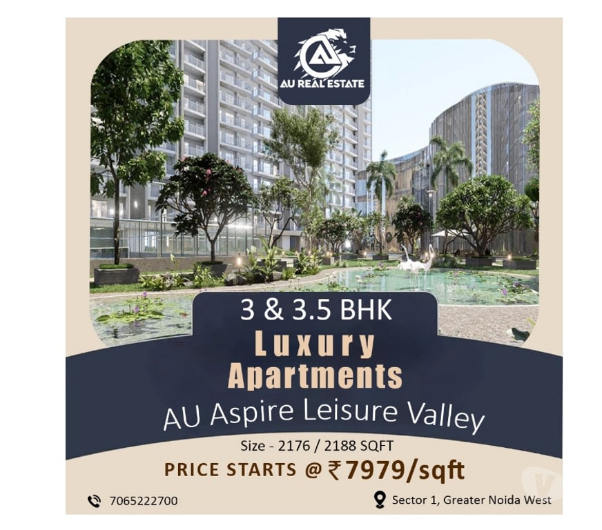 Houses & Flats for sale Greater Noida - Photos for Invest in Premium 3 & 3.5 BHK at AU Leisure Valley