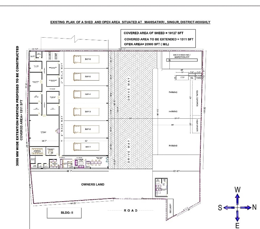 Car Parking Kolkata - Photos for Available Industrial Shed Workshop Space – 6 bay layout