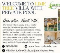 Private Pool Villa for a Peaceful North Goa Retreat