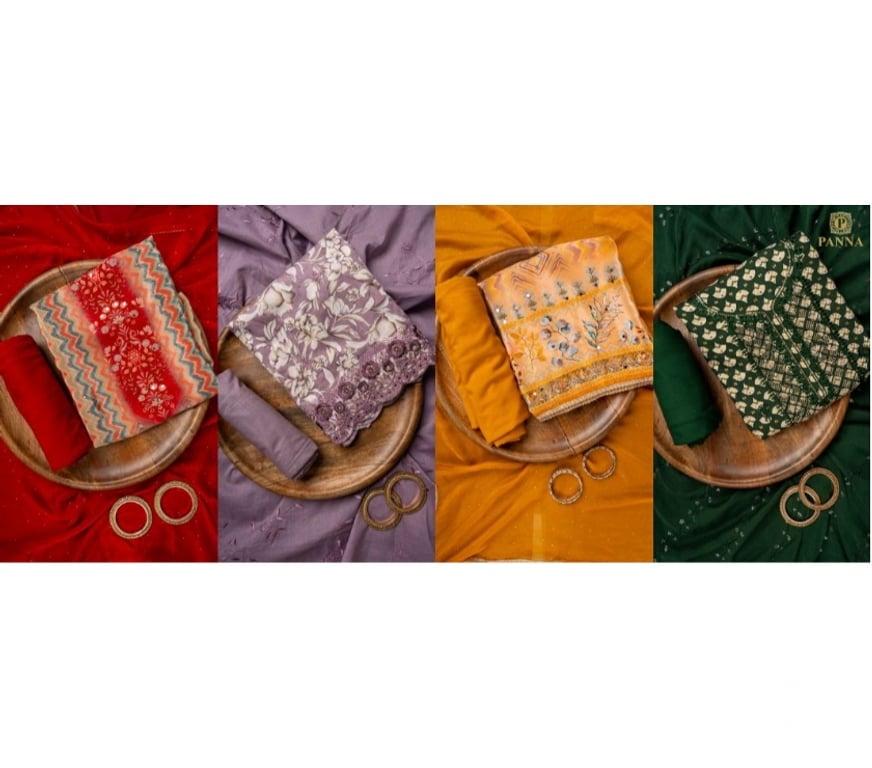 Buy & Sell Clothes Gurgaon - Photos for Shop Premium Unstitched Suits Party Wear at Panna