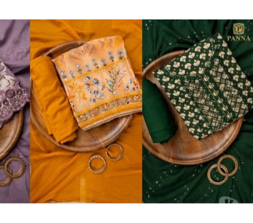 Buy & Sell Clothes Gurgaon - Photos for Shop Premium Unstitched Suits Party Wear at Panna