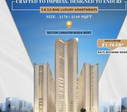 Flats for sale - Photos for AU Aspire Leisure Valley – Modern 3 & 3.5 BHK Homes, Noida
