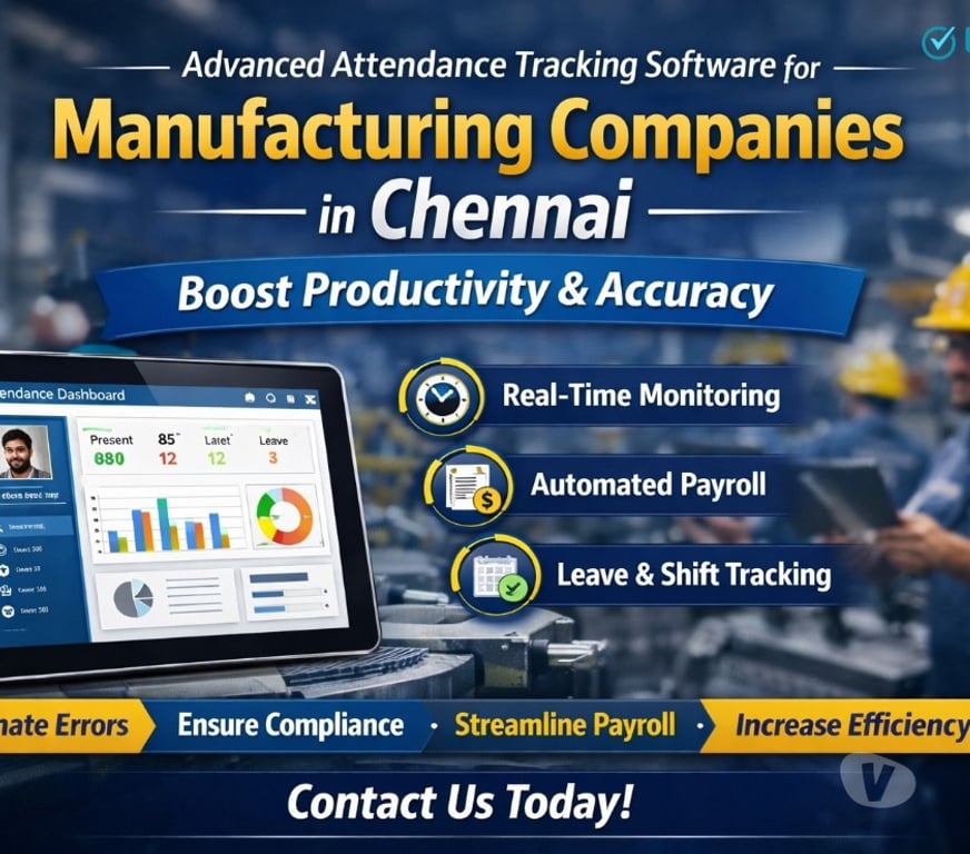 Web services Chennai - Photos for Advanced Attendance Tracking Software for Manufacturing