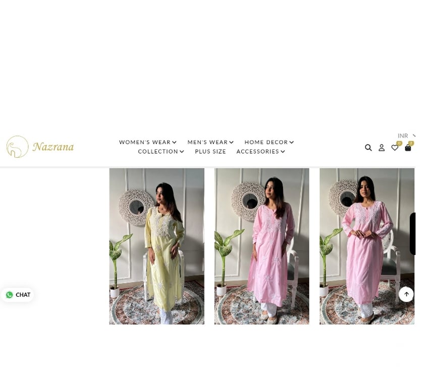 Buy & Sell Clothes Lucknow - Photos for Shop chikankari kurti online at best prices - Nazrana chikan