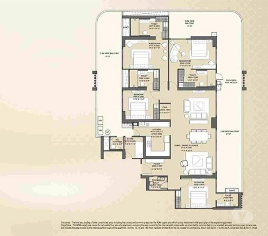 Houses & Flats for sale Ghaziabad - Photos for 4 BHK Apartments in wave City - Gaur NYC Residences