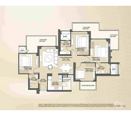 apartments for sale - Photos for 4 BHK Apartments in wave City - Gaur NYC Residences