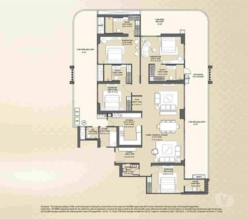 Houses & Flats for sale Ghaziabad - Photos for 4 BHK Apartments in Wave City - Gaur NYC Residences