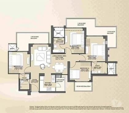 Flats for sale - Photos for 4 BHK Apartments in Wave City - Gaur NYC Residences