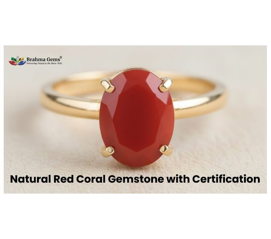 Fashion accessories New Delhi - Photos for Natural Red Coral Gemstone with Certification | Brahma Gems