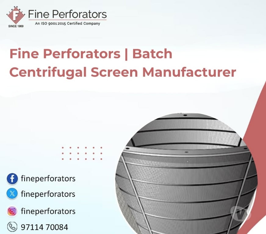 Other Services New Delhi - Photos for Fine Perforators | Batch Centrifugal Screen Manufacturer
