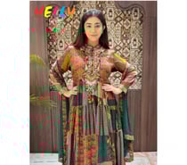 Stunning Patchwork Indo-Western Anarkali Gown with Dupatta