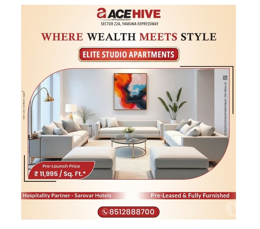 Houses & Flats for sale Greater Noida - Photos for ACE Hive Studios: Where Urban Living Meets Smart Returns