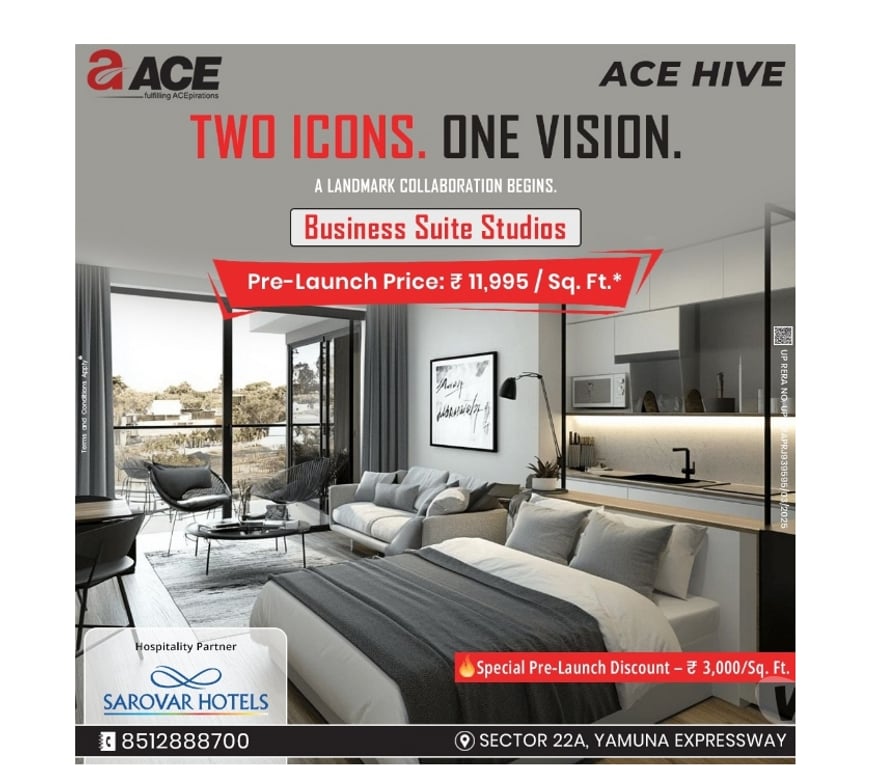 Houses & Flats for sale Greater Noida - Photos for ACE Hive Studio Apartments: Designed for Modern Professional