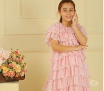 Buy Wild Rose Pink Ruffle Dress Girls 9-14 Yrs | Party Wear